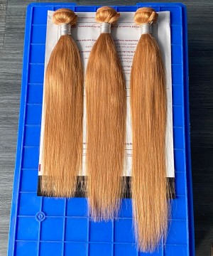 #27 Color Straight Wave Brazilian Virgin Hair Bundles For Women