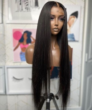 Straight Wave 6x6 HD Lace Closure Human Hair Wigs 150% Density For Women