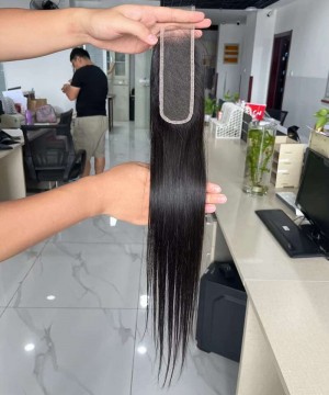 Straight Human Hair 2X6 Lace Closure 8-20 Inches