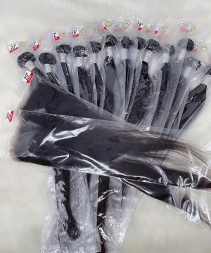 Four Straight Bundles Human Hair With 5X5 Lace Closure For Sale