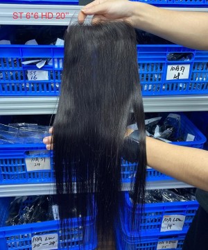 Straight 6x6 Hd Lace Closure Human Hair Pre Plucked 
