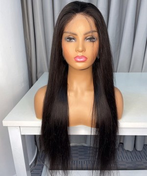 Straight Silk Top Wigs Full Lace Wigs Human Hair With Baby Hair