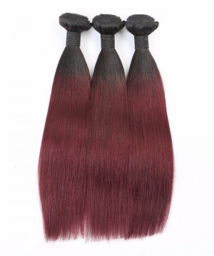 1B/99J Ombre Color Straight Brazilian Virgin Hair