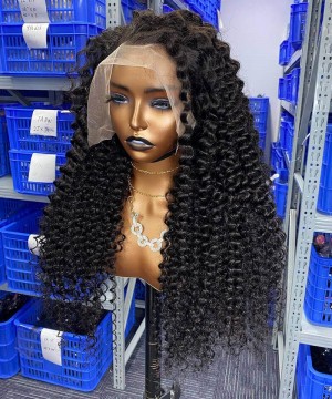 Kinky Curly T Part 13x4 Lace Front Wigs For Black Women 150% Density 