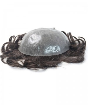 1B/10 Gray Color Thin Skin Toupee For Men 8X10