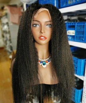 Kinky Straight Lace Front Wigs For Black Women For Sale