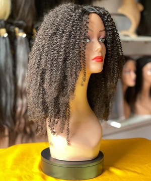 150% Density U Part Afro Kinky Curly Hair Wigs Cheap Prices 