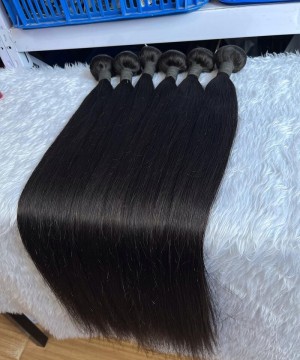 Natural Color Straight Wave European Virgin Hair Bundles Sale