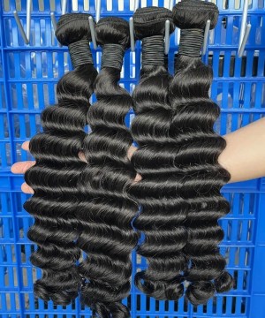 Good Deep Wave European Human Hair Weaves Bundles