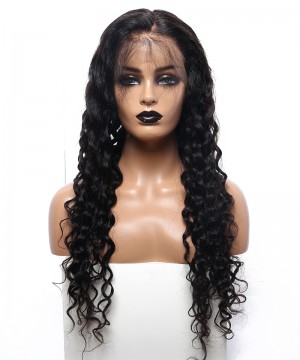 150% Density Water Wave Full Lace Human Hair Wigs For Sale