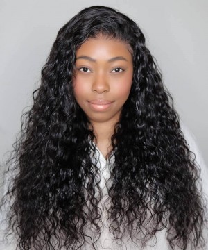 Water Wave Headband Wigs 150% Density 10-30 Inches Human Hair 