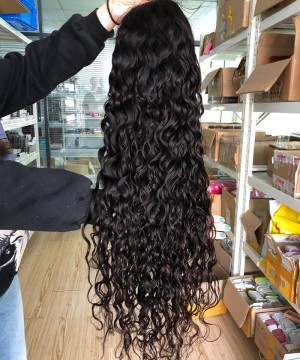 Transparent 360 Lace Front Wig Water Wave Hair 130% Density