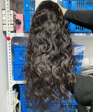 Water Wave Human Hair T Part 13x4 Lace Front Wigs Pre Plucked 150% Density