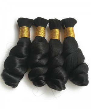 Loose Wavy Human Braiding Hair Bulk No Attachment