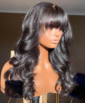 Good Quality Body Wave 13x6 Lace Front Wigs With Bang