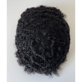 12MM Wave Human Hair Lace Toupee For Men