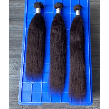 Yaki Straight Bohemian Virgin Hair Bundles 10-30 Inches 3Pics For Women Sales