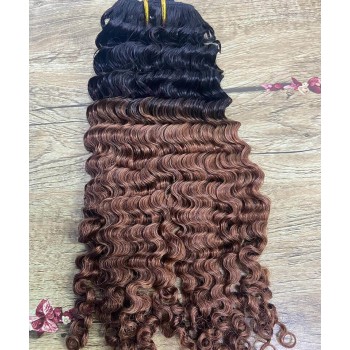 1B/30 Two Tone Color 3B 3C Kinky Curly Brazilian Virgin Hair