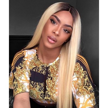 1B/613 Blonde Lace Front Human Hair Wig For Black Women