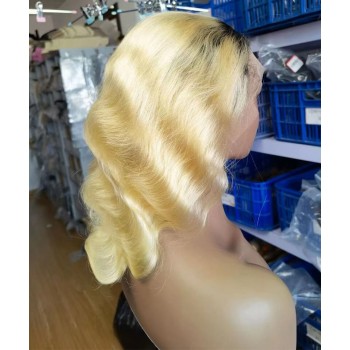 Good 1B/613 Color Body Wave Short Bob Human Hair Wigs