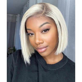 1B/613 Blonde Ombre Short Bob Lace Wigs For Women