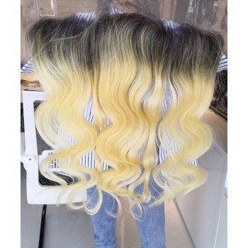 #1B/4/27 Three Tone Color Body Wave Frontal Closures