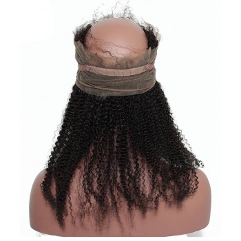 Afro Kinky Curly Human Hair 360 Lace Frontal Closure