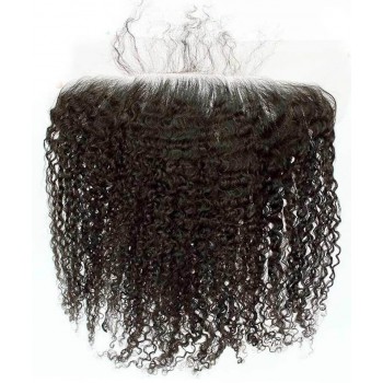 3B 3C Kinky Curly 4X4 Silk Base 13x4 Lace Frontal Closure
