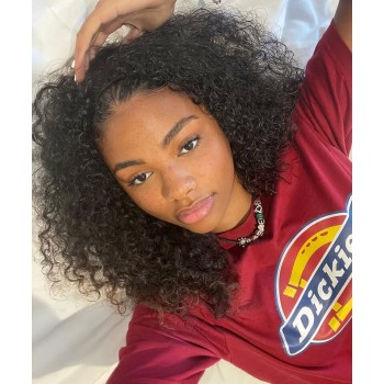 Invisible Knots HD Lace Full Lace Wig Human Hair Wigs 3B3C Kinky Curly