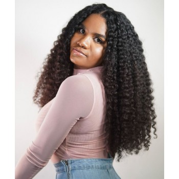 3B3C Kinky Curly 13x6 HD Lace Front Wigs Pre Plucked 10-30 Inches