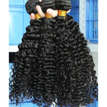3B 3C Kinky Curly Brazilian Virgin Hair Weave Bundles For Women Free Shipping