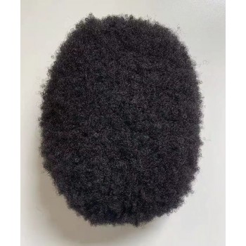 4B 4C Afro Kinky Curly Human Hair Lace Toupee For Men