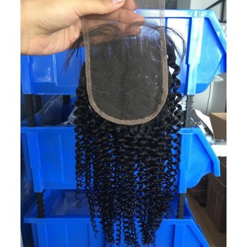 Quality Jerry Curly Lace Closure Human Hair 8-20 Inches