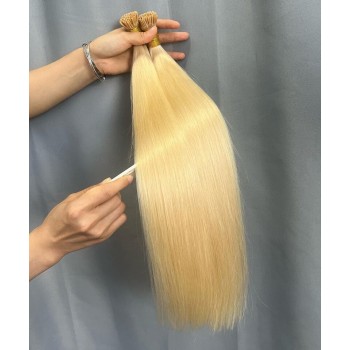 613 Blonde Color Straight I Tip Hair Extensions 8-30 Inches