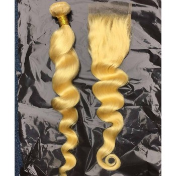 #613 Color Loose Wave Brazilian Virgin Hair One Bundle