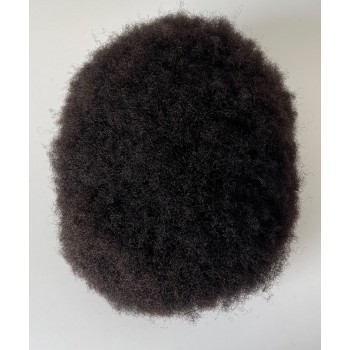 6MM Afro Kinky Curly Human Hair  8X10 Lace Toupee For Men
