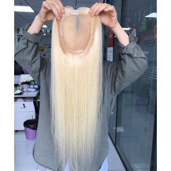 #60 Color Human Hair Topper For Women
