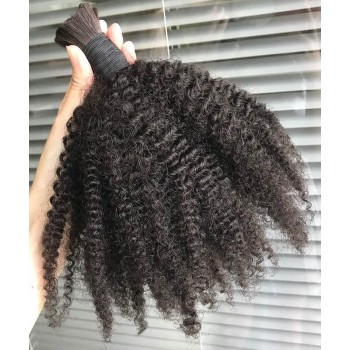 Afro Kinky Curly Bulk Hair For Braiding Online Sale 10-30 Inches