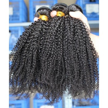 Afro Kinky Curly Indian Virgin Hair Bundles Human Hair 3Pics
