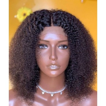 Afro Kinky Curly Glueless 5X5 HD Lace Closure Human Hair