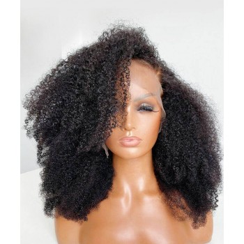 Afro Kinky Curly Full Lace Human Hair Wigs For Black Women