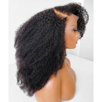 Afro Kinky Curly 370 Lace Front Wig Pre Plucked With Baby Hair