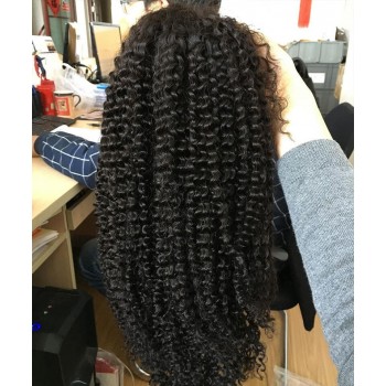 Kinky Curly 13x6 Hd Lace Front Human Hair Wig Breathable Cap