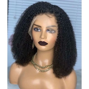 Afro Kinky Curly 360 Lace Frontal Wigs Pre Plucked