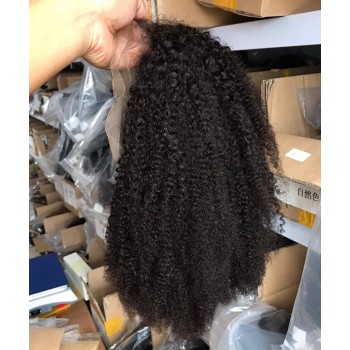 Afro Kinky Curly 130% Full Lace Wigs For Women 8-32 Inches