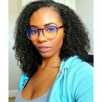 Afro Kinky Curly 6X6 HD Lace Closure Human Hair Wigs For Black Women