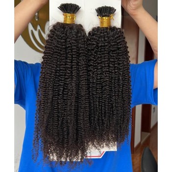 Good Quality Afro Kinky Curly I Tip Hair Extension 100 Pieces
