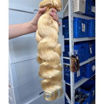 613 Blonde Color Body Wave Russian Virgin Hair Bundles