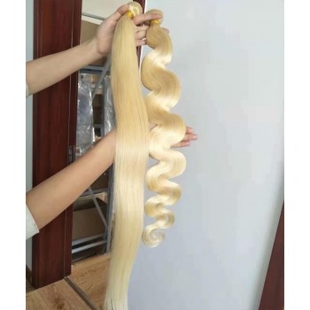 Straight 613 Blonde Brazilian Virgin Hair Weave 1 Bundle