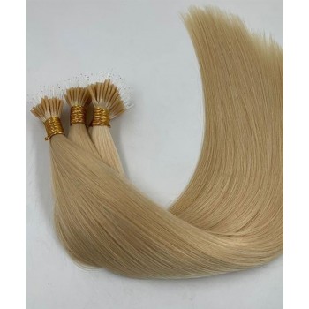 613 Blonde Color Straight Micro Links Human Hair Extensions